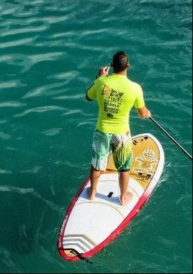 Veteran on paddleboard
